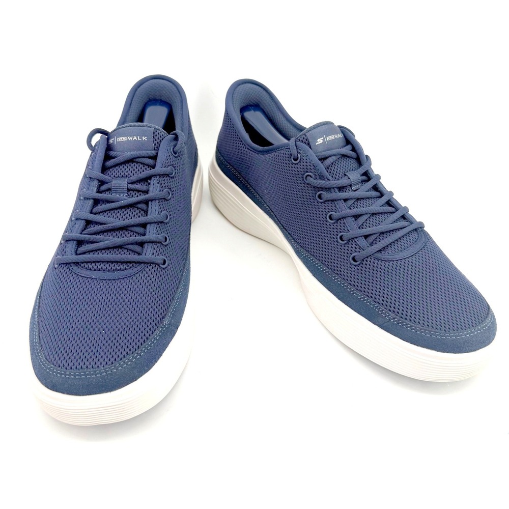 Skechers Go Walk Arch Fit Slip-Ins Mens 10 Navy Blue Hands Free Mesh Comfortable